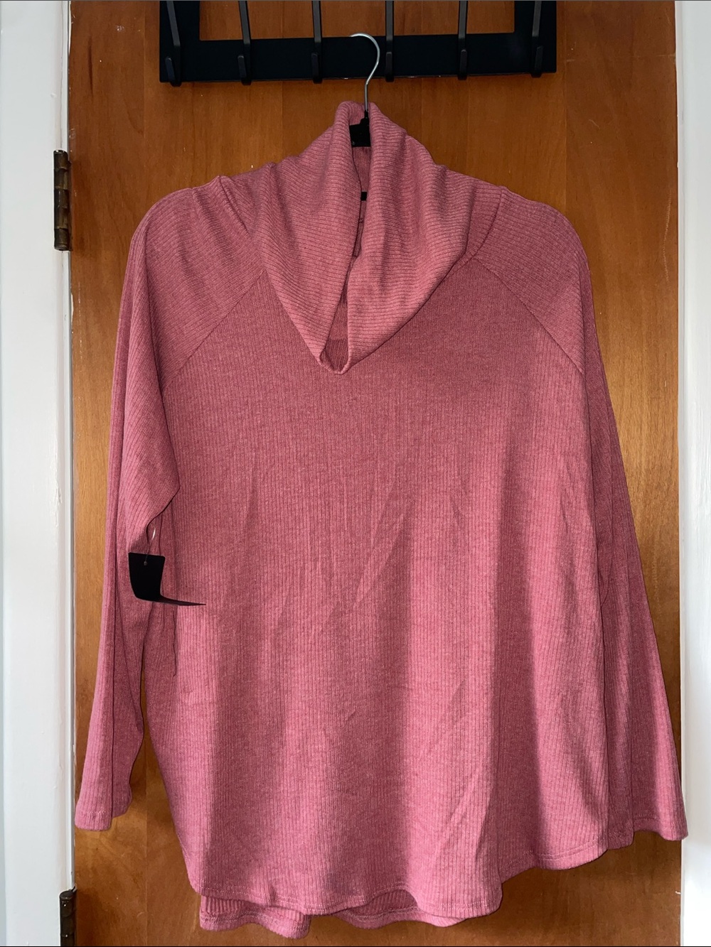 Women's Dusty Rose Cowl Neck Sweater